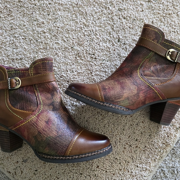 Spring Step Multicolor Ankle Boots - Picture 1 of 6